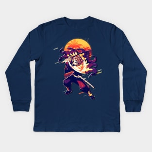 Kyojuro Rengoku Kimetsu no yaiba Kids Long Sleeve T-Shirt